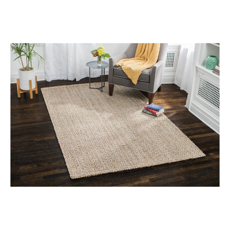 Light Brown Solid Woven Area Rug 8'X10' - Anji Mountain