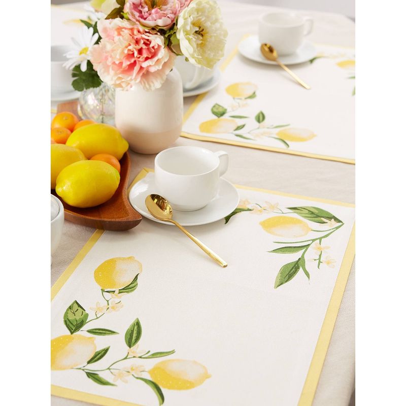 6pk Cotton Lemon Bliss Placemats - Design Imports