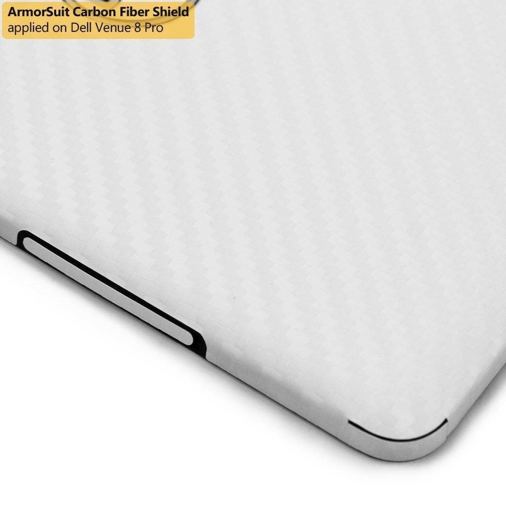 ArmorSuit MilitaryShield Dell Venue 8 Pro Screen Protector + White Carbon Skin