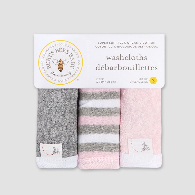 Burt's Bees Baby® Baby Girls' 3pk Washcloths - Blossom