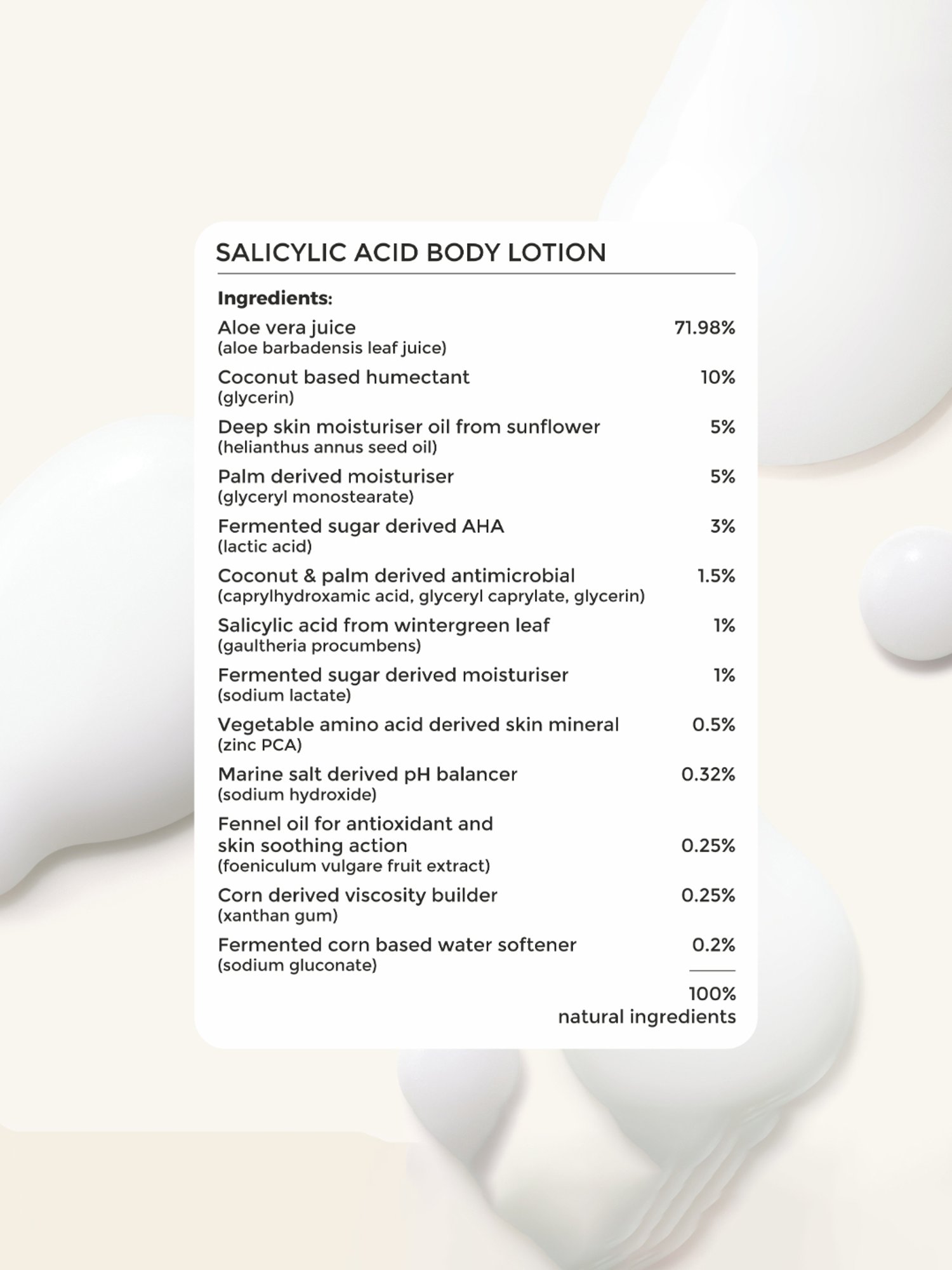 Brillare 100% Natural Salicylic Acid Body Lotion - 200 ml