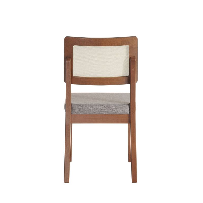 2pc Pell Dining Chair Maple Cream/Gray - Manhattan Comfort