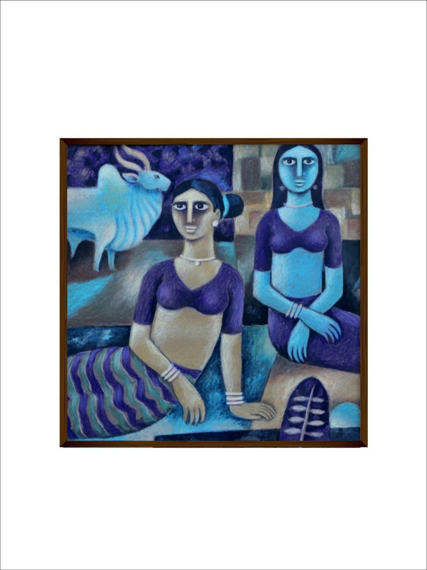 The Art House Abstract Multicolor Canvas Painting