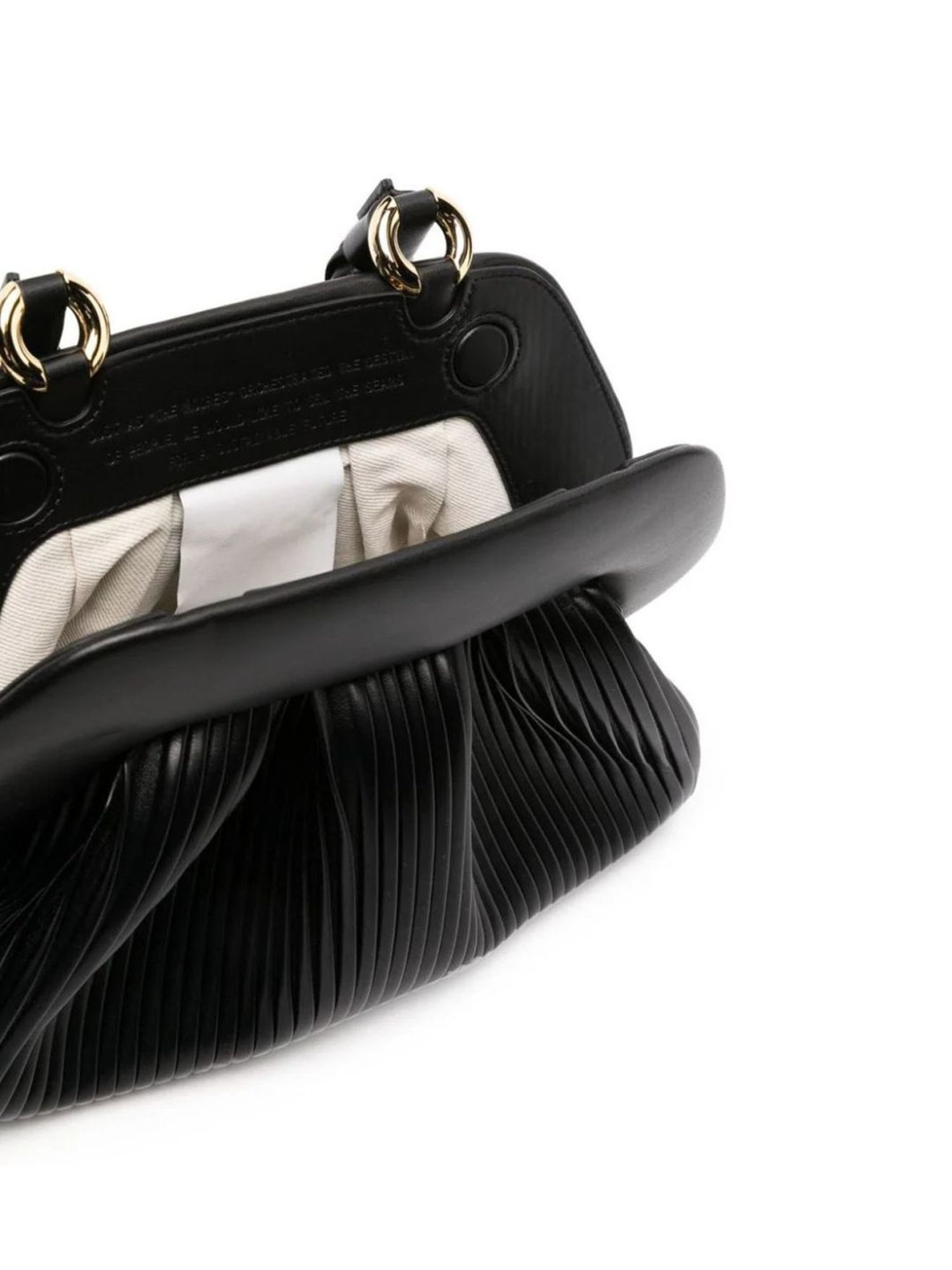 Themoire Black Tia Plisse Clutch
