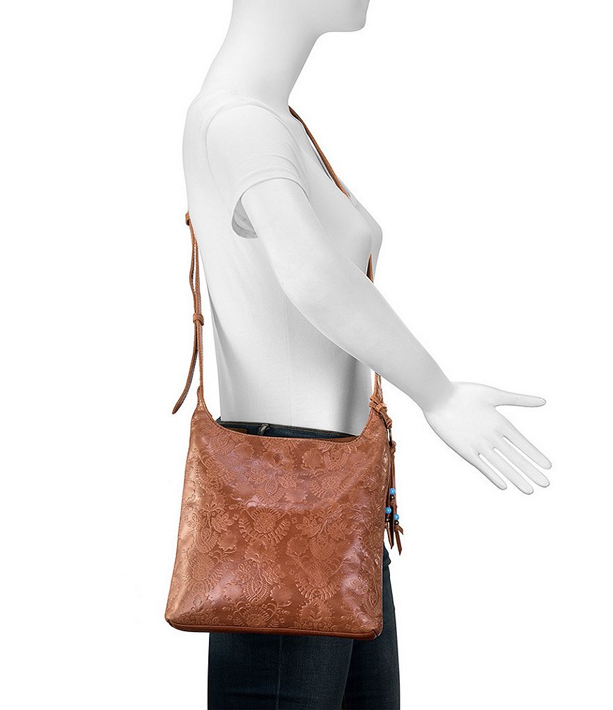 The Sak Huntley Floral Embossed Snap Crossbody Bag
