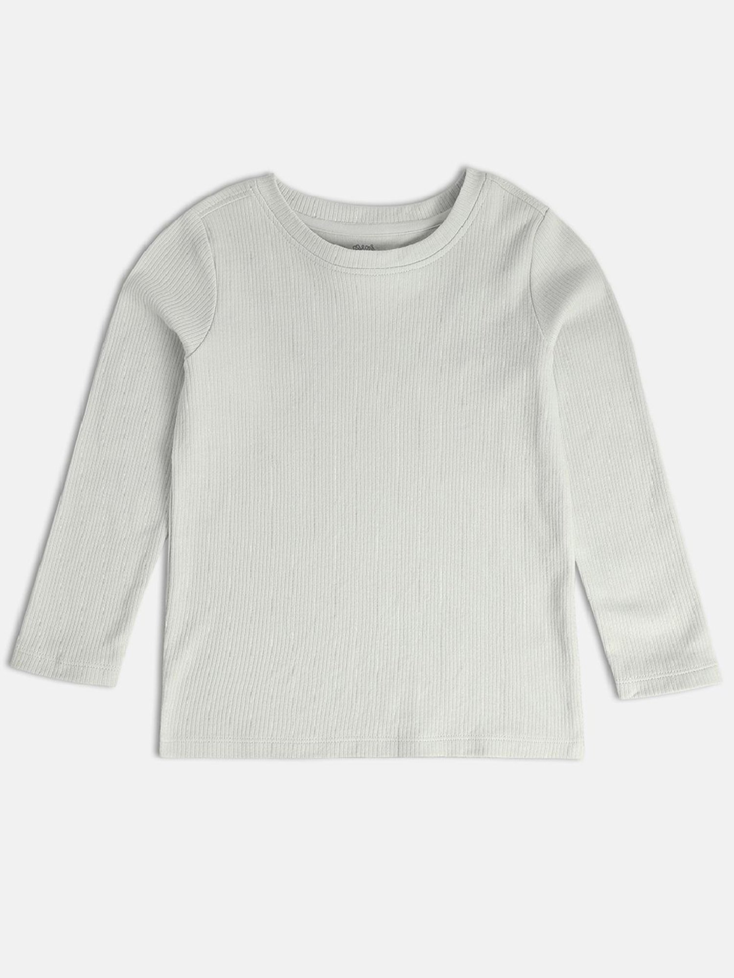 MINIKLUB Kids Green & Grey Solid Full Sleeves T-Shirt (Pack Of 2)