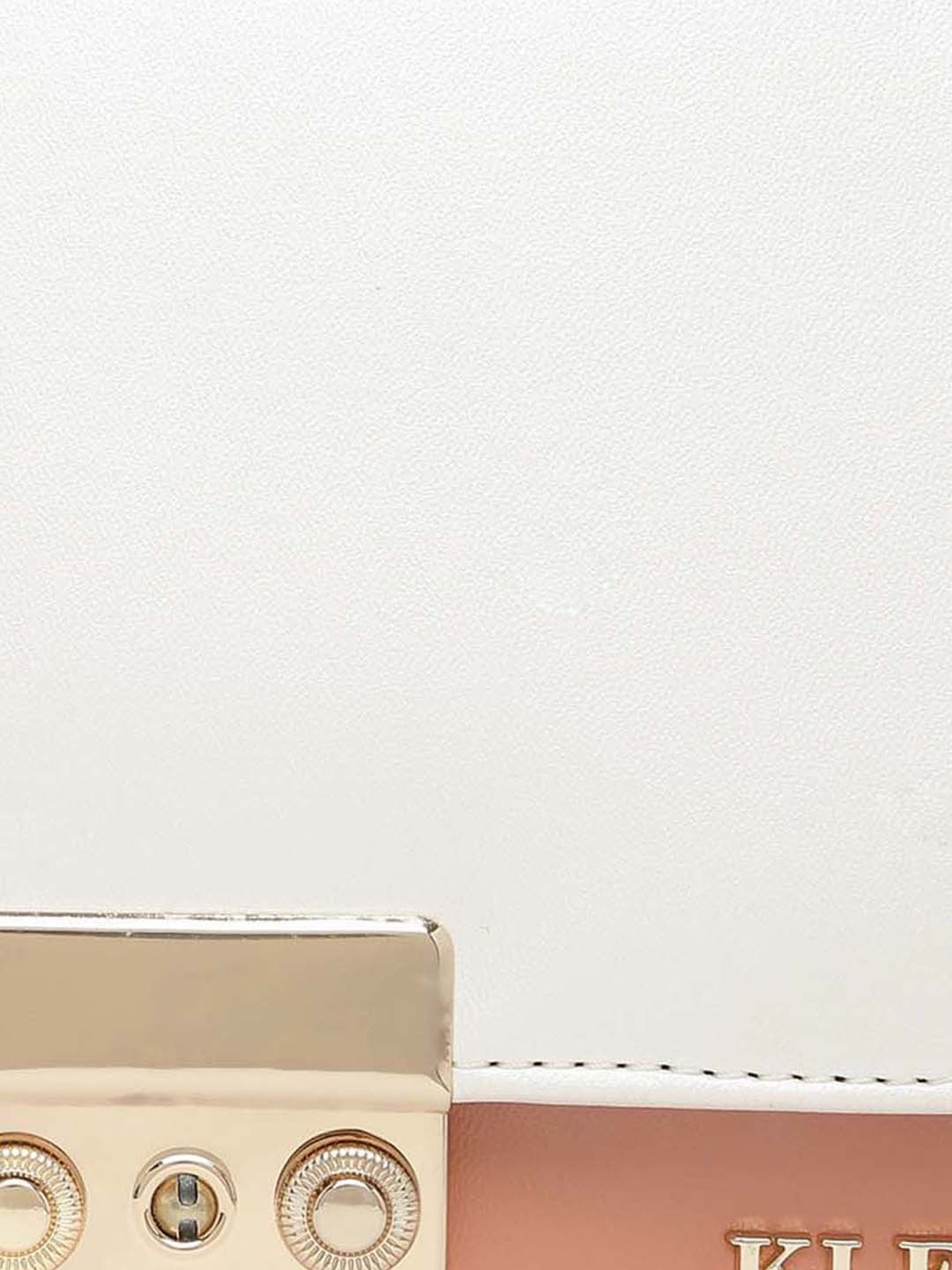 KLEIO Peach Solid Medium Sling Handbag