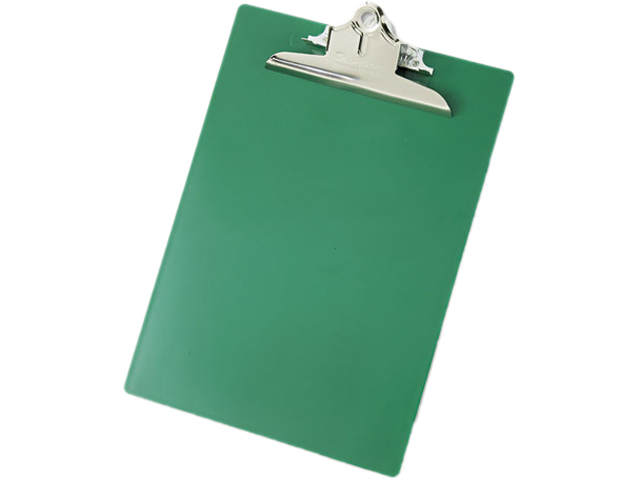 Saunders 21604 Plastic Antimicrobial Clipboard, 1" Capacity, Holds 8-1/2w x 12h, Green