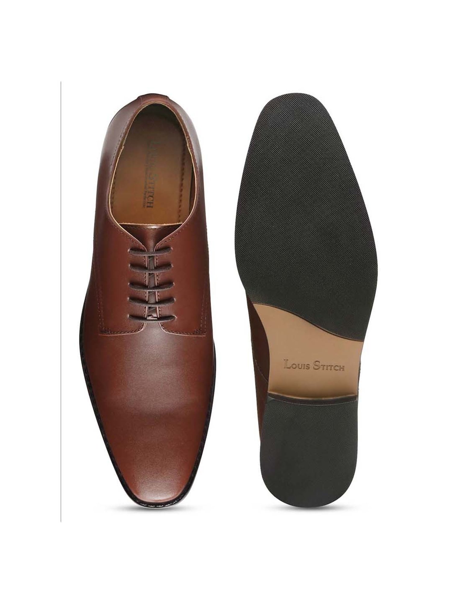 Louis Stitch Men's Tan Derby Shoes