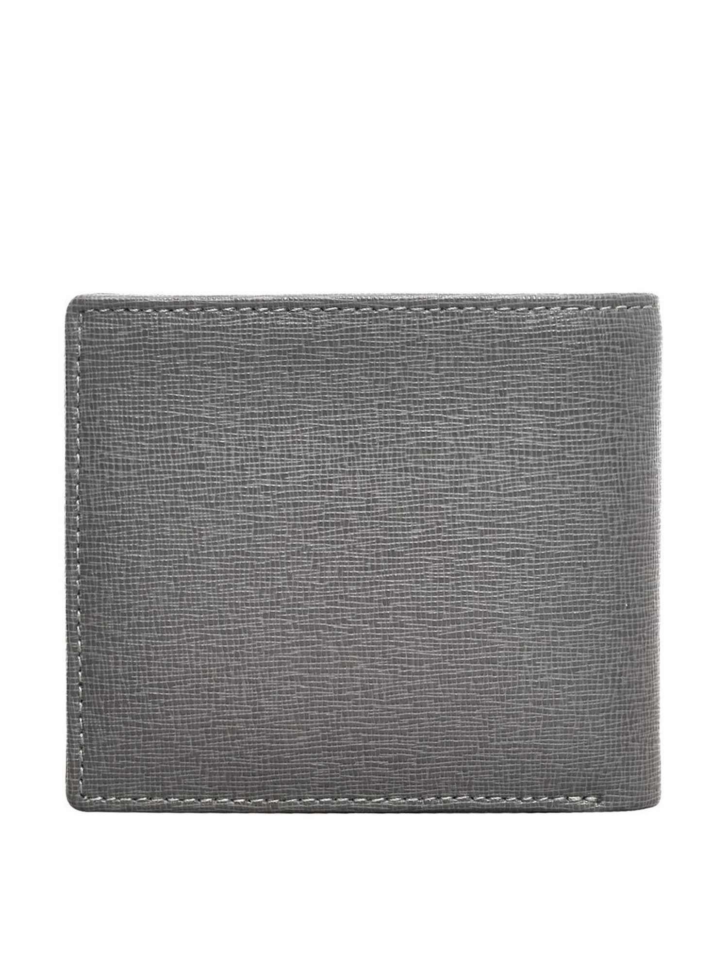 Eske Grey Casual Leather Bi-Fold Wallet for Men