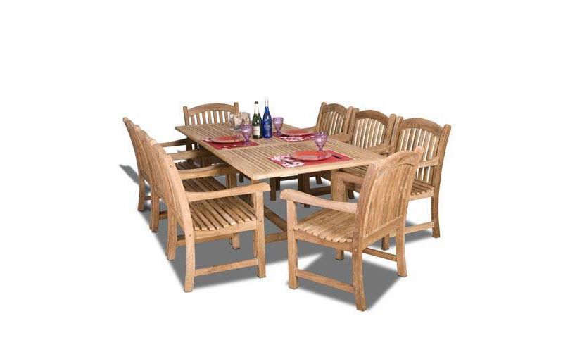 7pc Classic Outdoor Patio Dining Set Gray Wash - Saracina Home