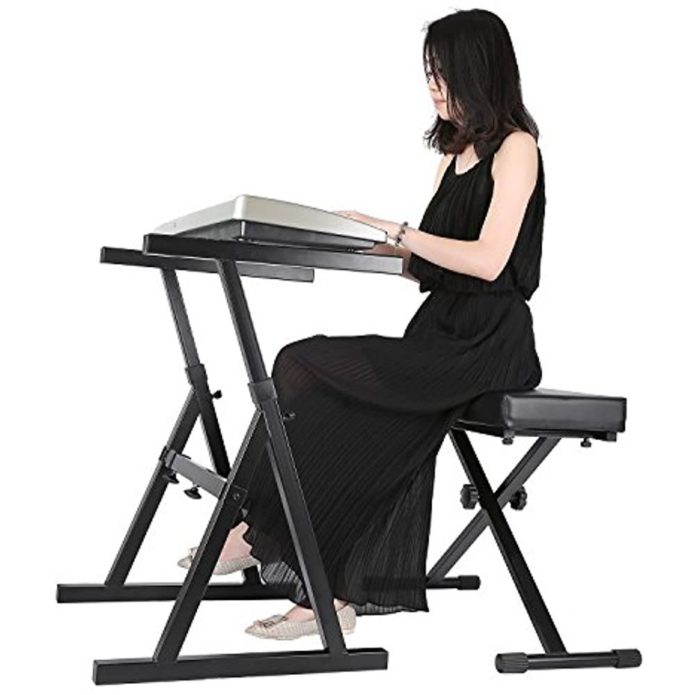 Neewer&reg; Heavy Duty Z-Style Keyboard Stand with 23.2-35.4"/59-90cm Adjustable Height and 24.6-40.9"/62.6-104cm Adjustable Width