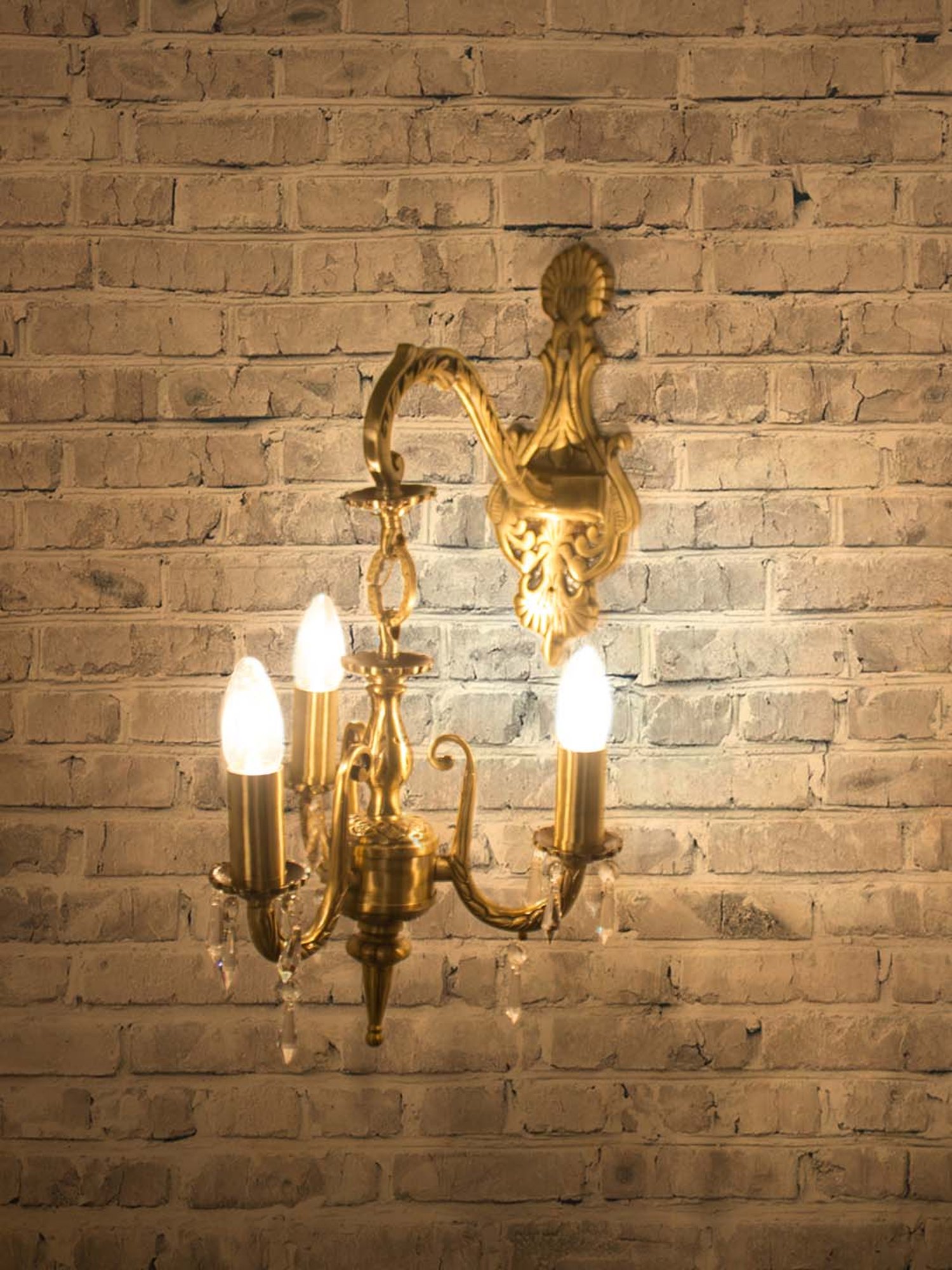 Fos Lighting Antique Brass Usha Double Wall Light (Bulb not included) - Set of 1
