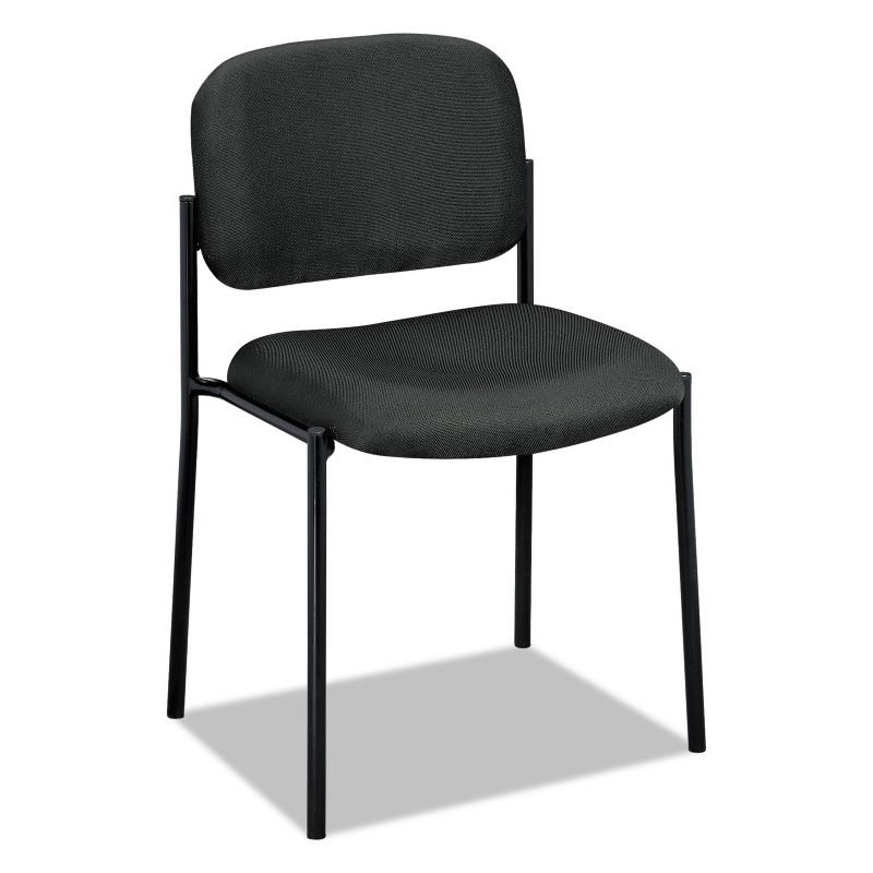 Basyx VL606 Series Stacking Armless Guest Chair Charcoal Fabric VL606VA19
