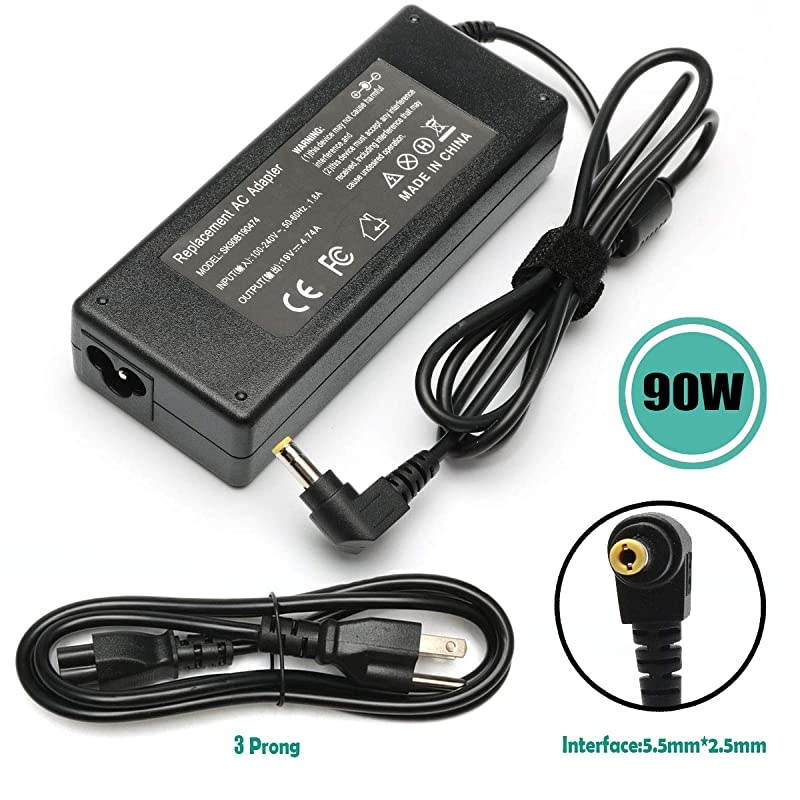 AC Adapter Laptop Charger PA5035U1ACA PA190004 Replacement for Toshiba Satellite L775 L745 L755 L305 L305D L455 L505 L505D L635 L655 L655D L855 A105 A135 C655 C855 PA3714U1ACA Power Cord
