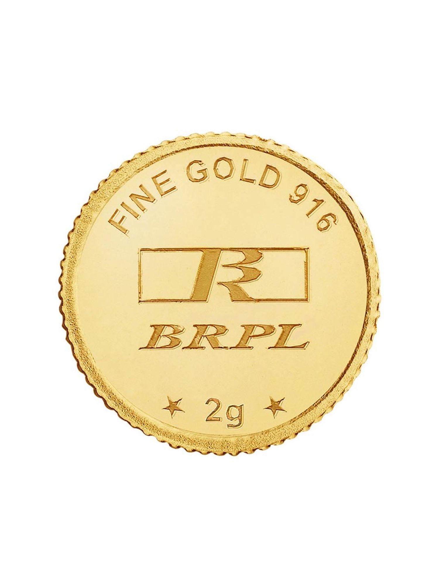 Bangalore Refinery 22k (916) 2gm Gold Coin