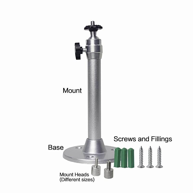 Mini Ceiling Projector Mount for Projectors CCTV DVR Cameras  Angle Adjustable Projection Length 175mm688in Silver