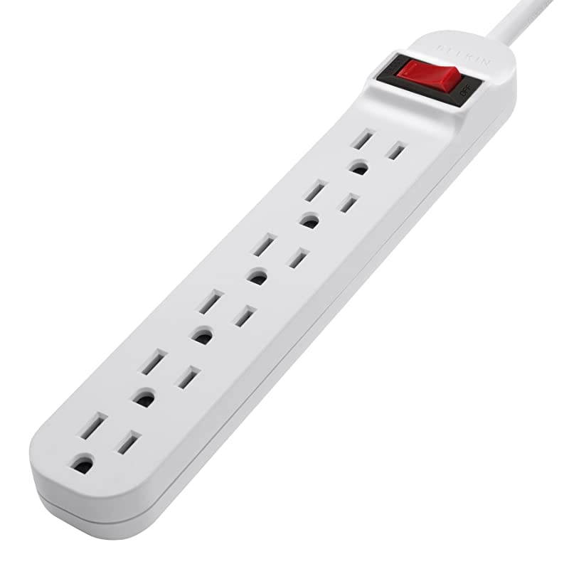 6Outlet Power Strip with 5Foot RightAngled Power Plug F9P60905RDP