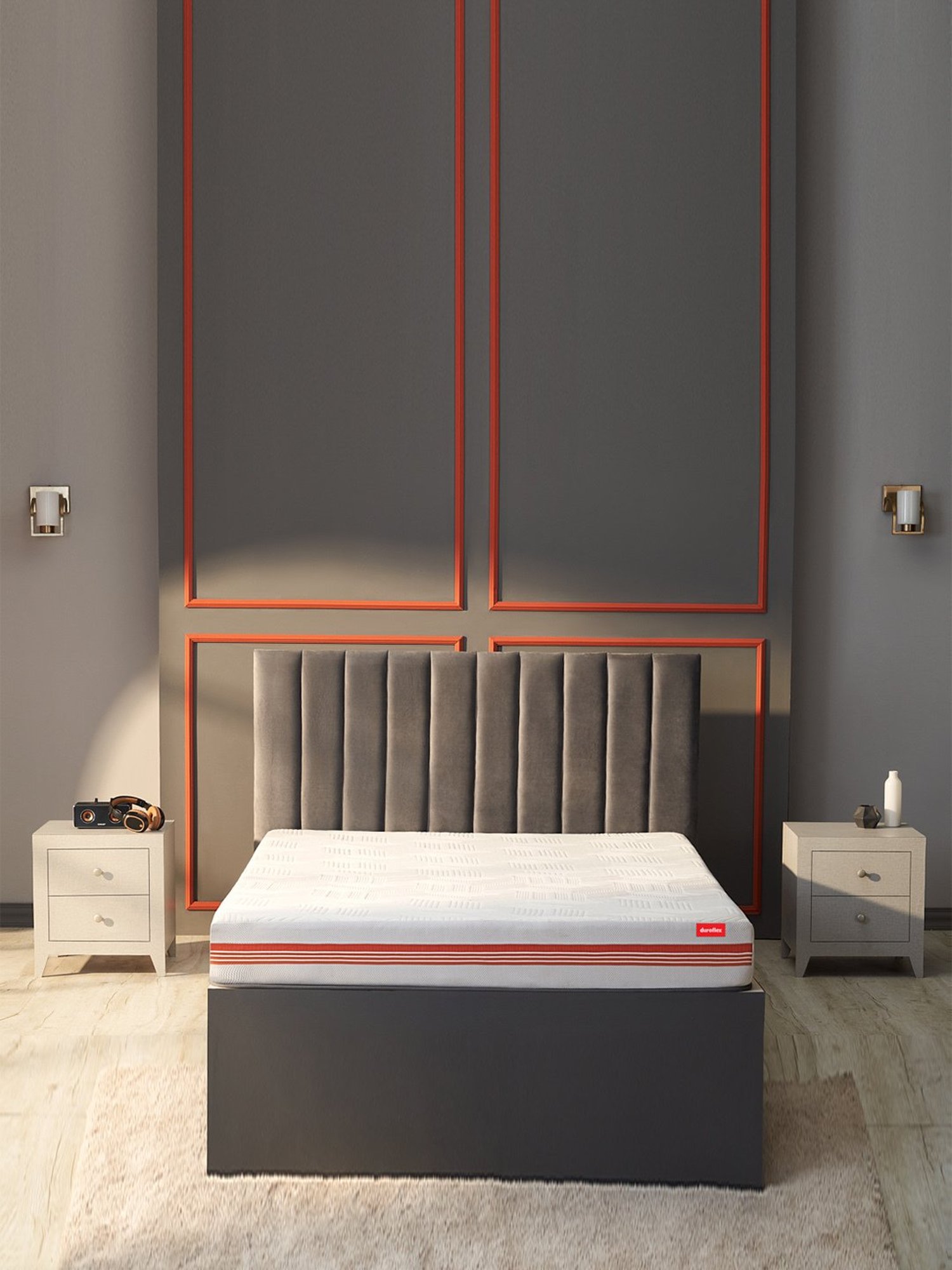 Duroflex Quboid Cream Foam Qube Cell Mattress - Queen Size (75 in. L x 60 in. W)