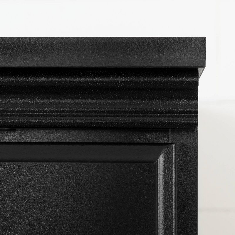 Morgan 4 Door Storage Cabinet Pure Black - South Shore