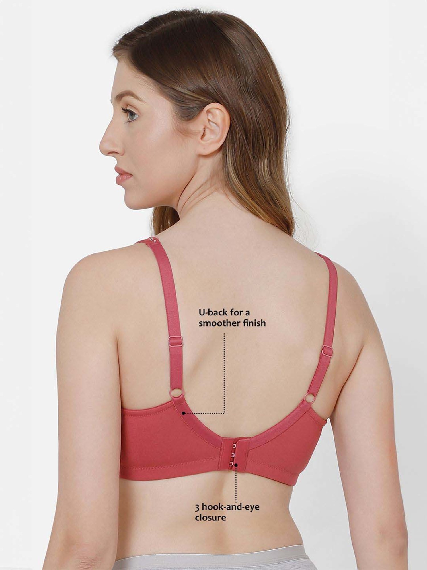 Tweens Peach & Green Non Padded Bra (Pack Of 2)