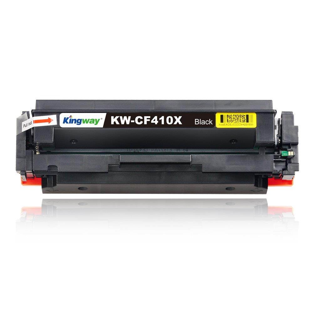 Kingway Compatible Toner Cartridge Replacement for 410A CF410A 410X CF410X Work with Laserjet Pro MFP M477fdw M477fnw M477fdn Pro M452dw 452dn 452nw M377dw 1 Pack
