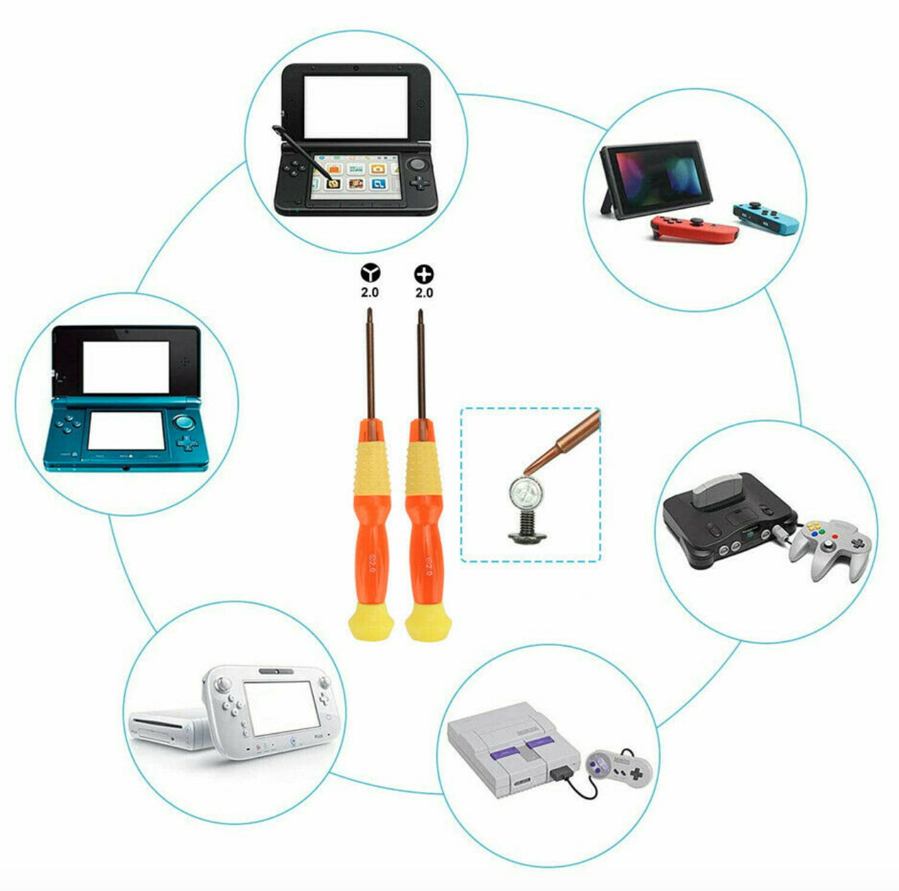 12pcs for Nintendo Switch / Lite NS Gameboy Joy Con Repair Screwdriver Tools Kit