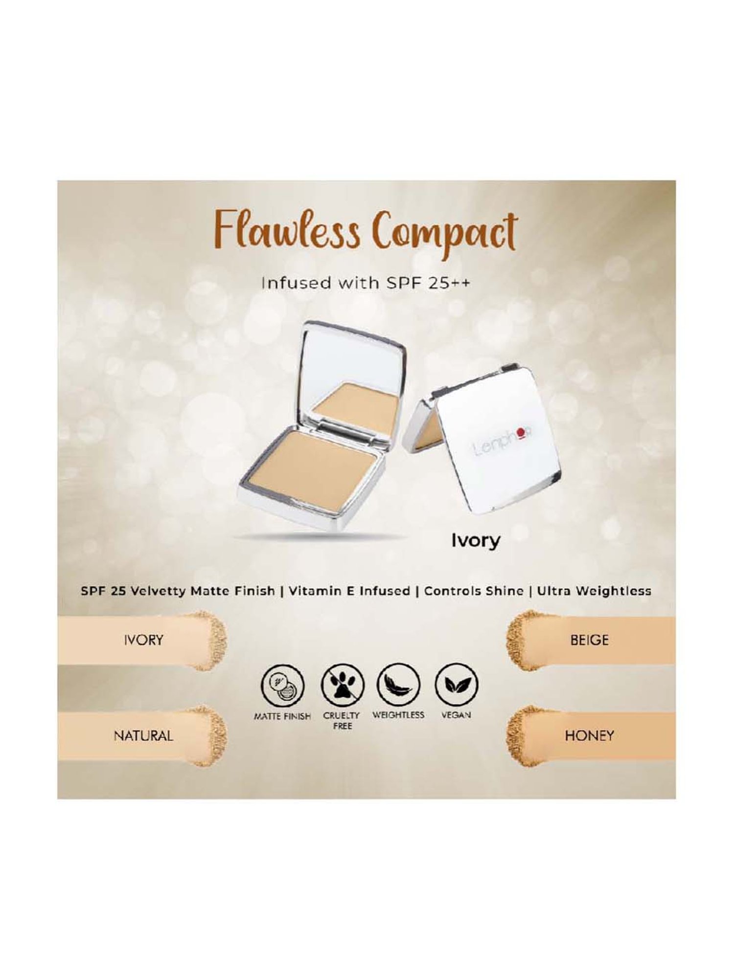 Lenphor Flawless Compact Ivory 01 - 13 gm