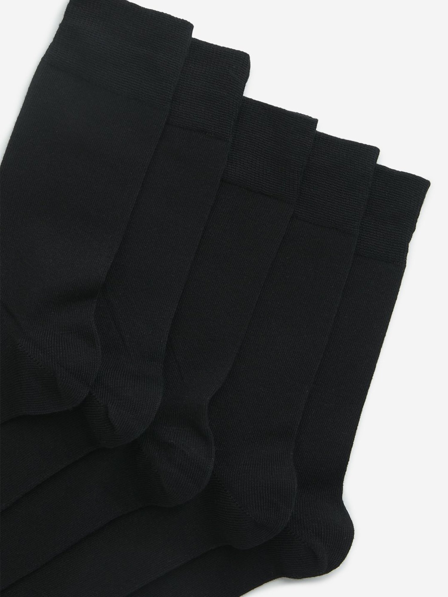 WES Lounge by Westside Black Full Length Socks - Pack of 5