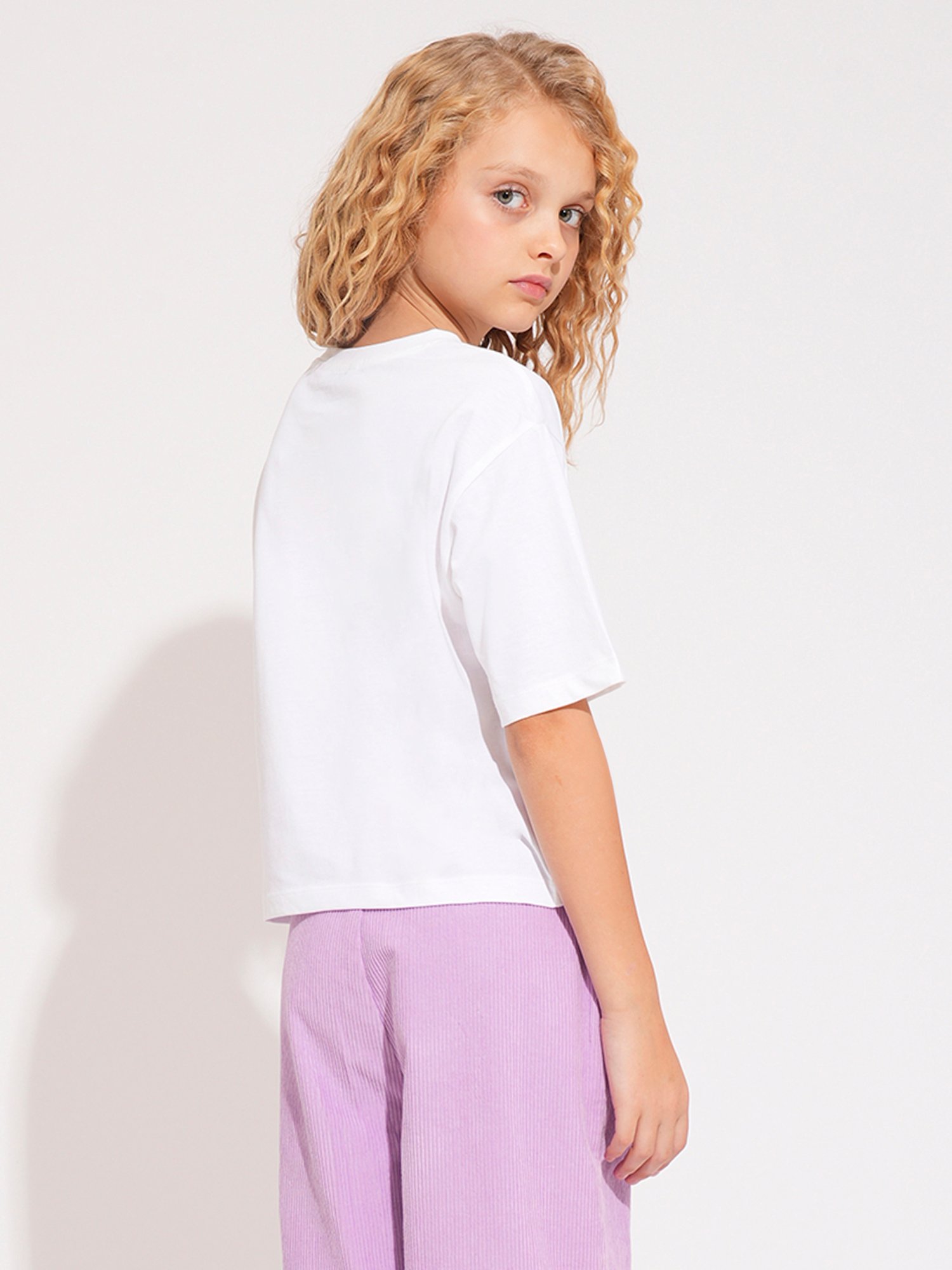 VERO MODA GIRL Kids Cloud Dancer Cotton Graphic T-Shirt