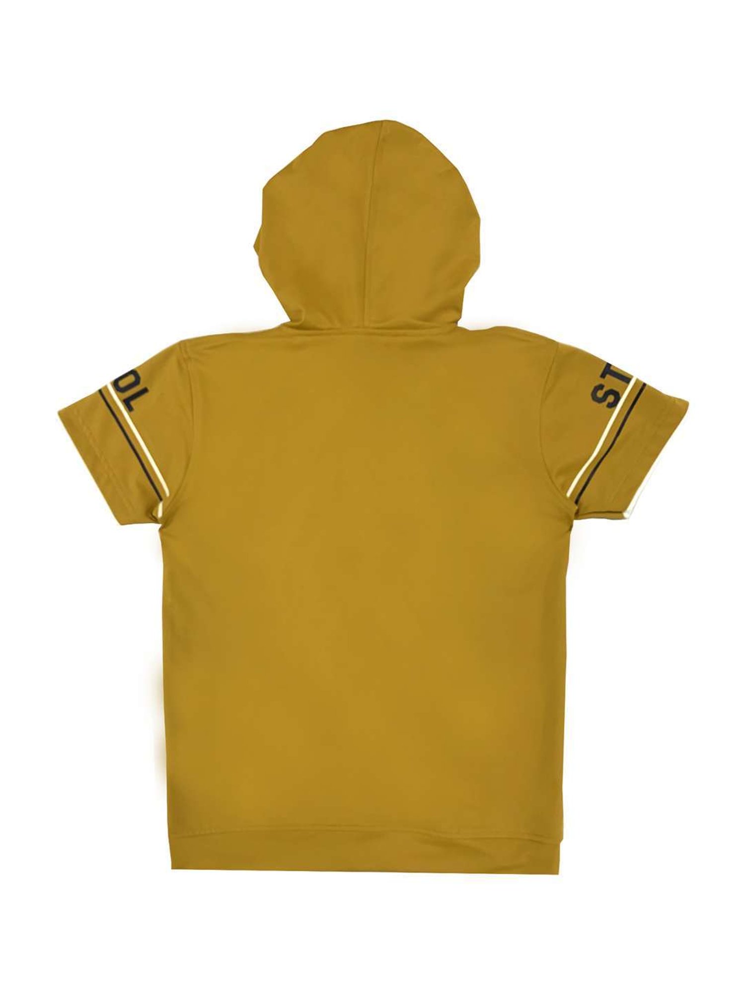 Cavio Kids Yellow Printed T-Shirt