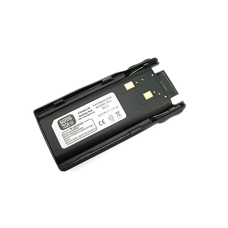 BL-8AAA AAA Alkaline BL8 Backup Battery Case for BaoFeng and  UV-82 Series Radios, Compatible with GMRS-V1, MURS-V1, UV-82HP, UV-82C
