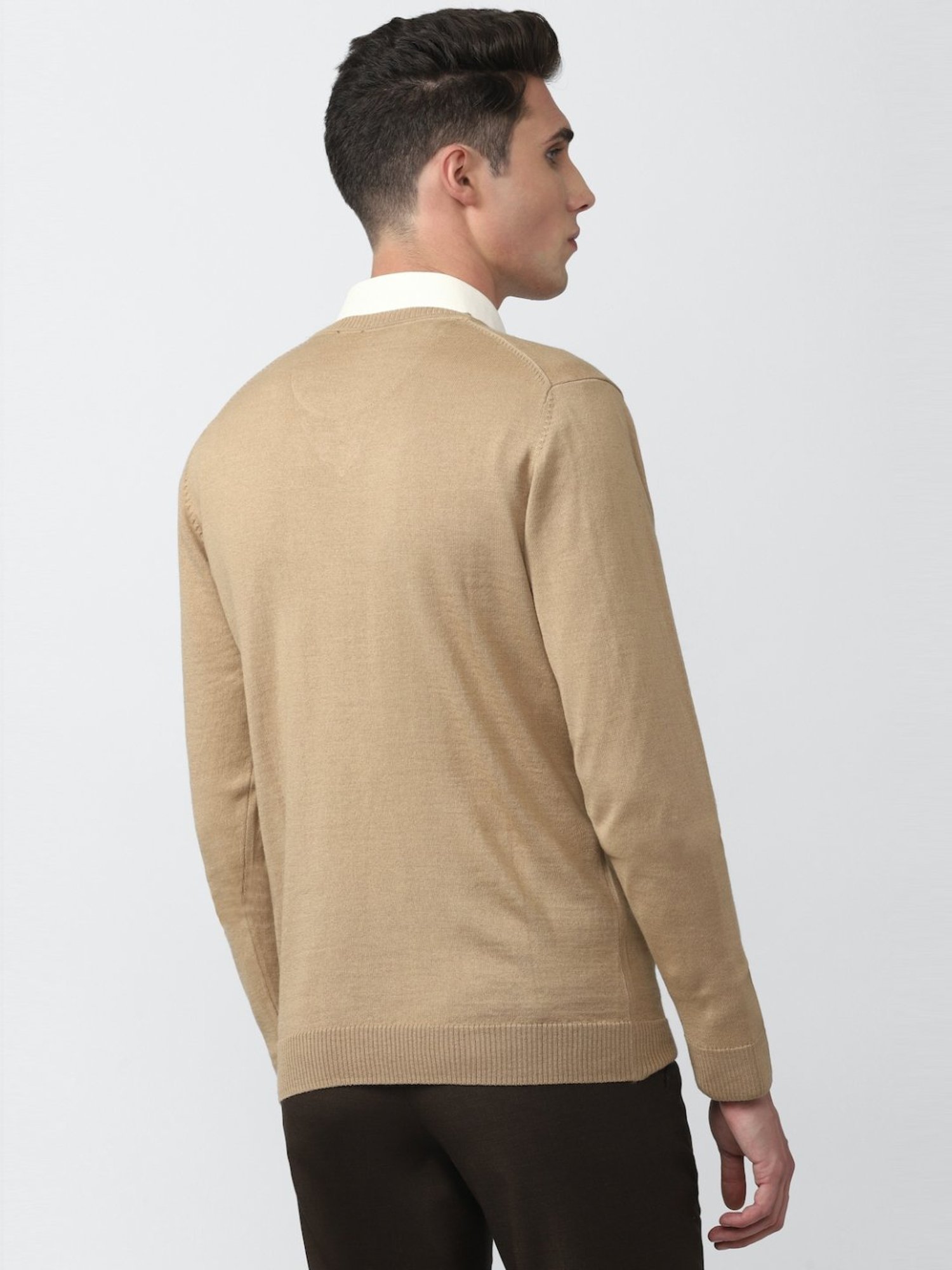 Van Heusen Brown Regular Fit Sweater