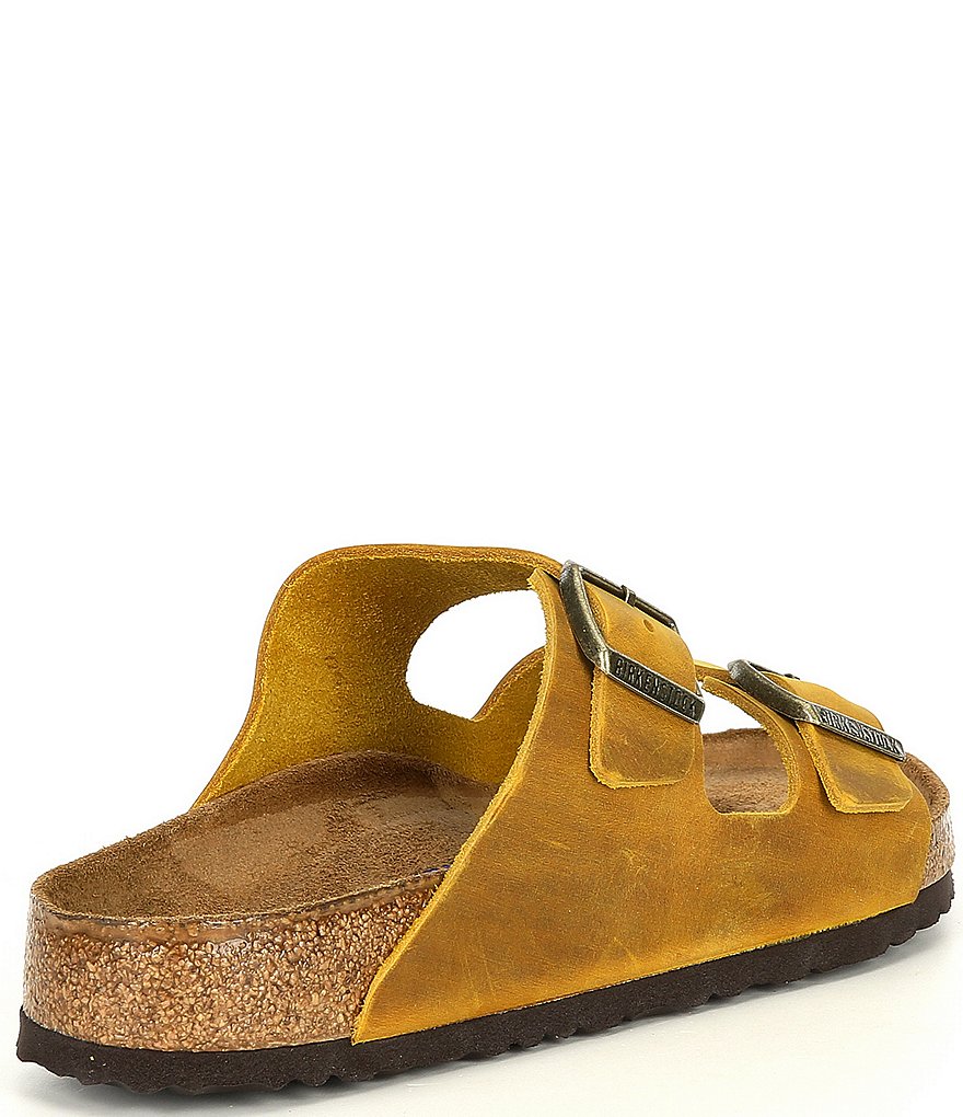 Birkenstock Arizona Men's Oiled Leather Soft Footbed Slip On Sandals