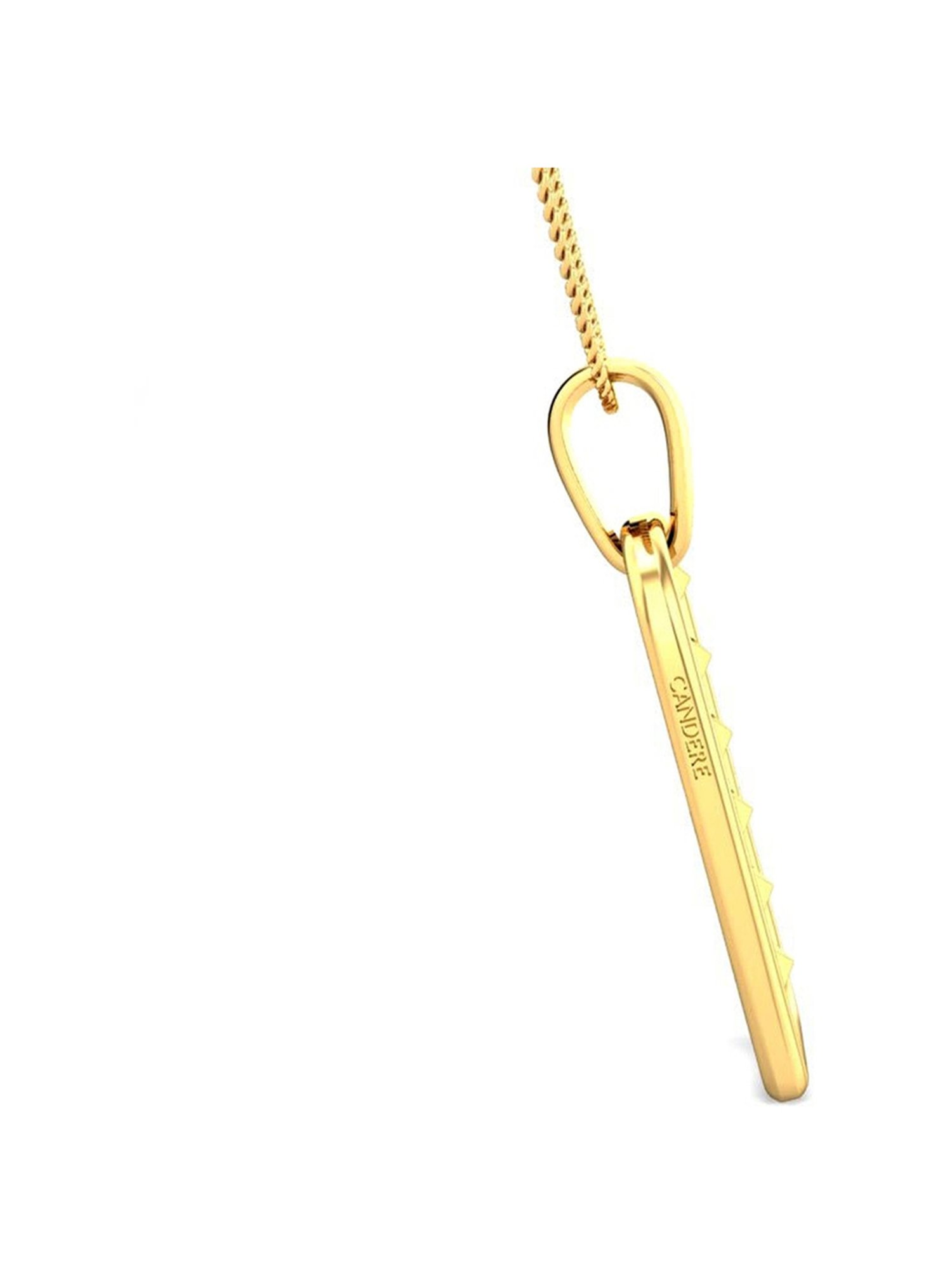 Candere by Kalyan Jewellers Peacock Collection 18k Yellow Gold Pendant for Women