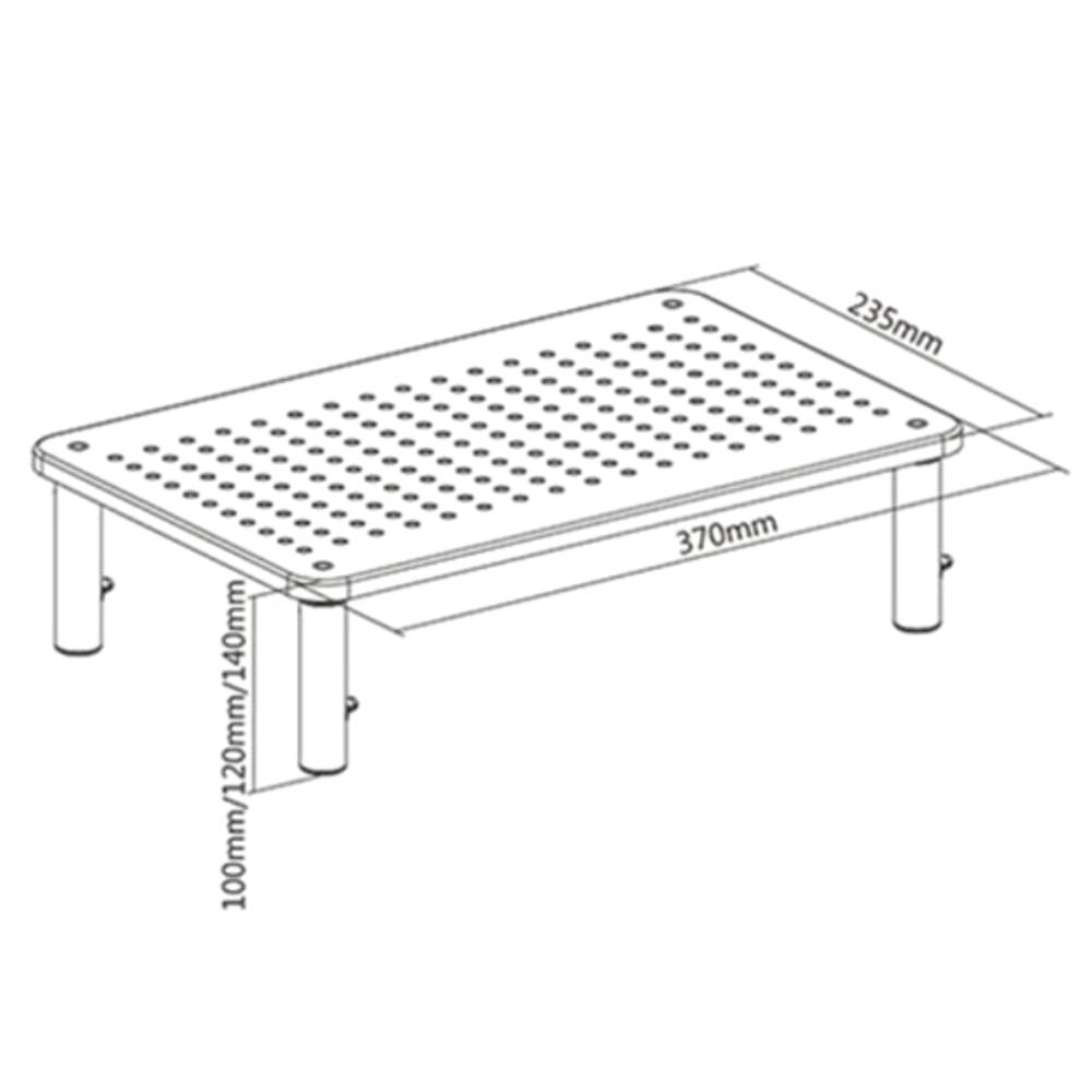 14.5''x 9.2'' Monitor Stand Riser with Vented Metal 3 Height Adjustable (3.9'',4.7'',5.5''), Dual Monitor Stand for Computer, Laptop, iMac, PC, Printer, Desktop Ergonomic Monitor Riser Stand