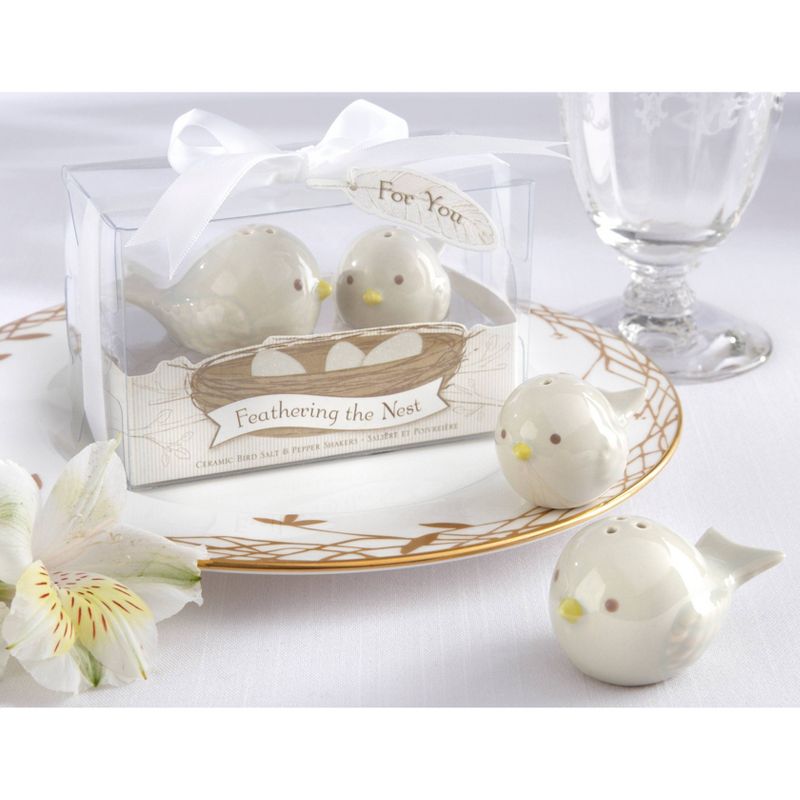 12ct Feathering the Nest Ceramic Birds Salt & Pepper Shakers