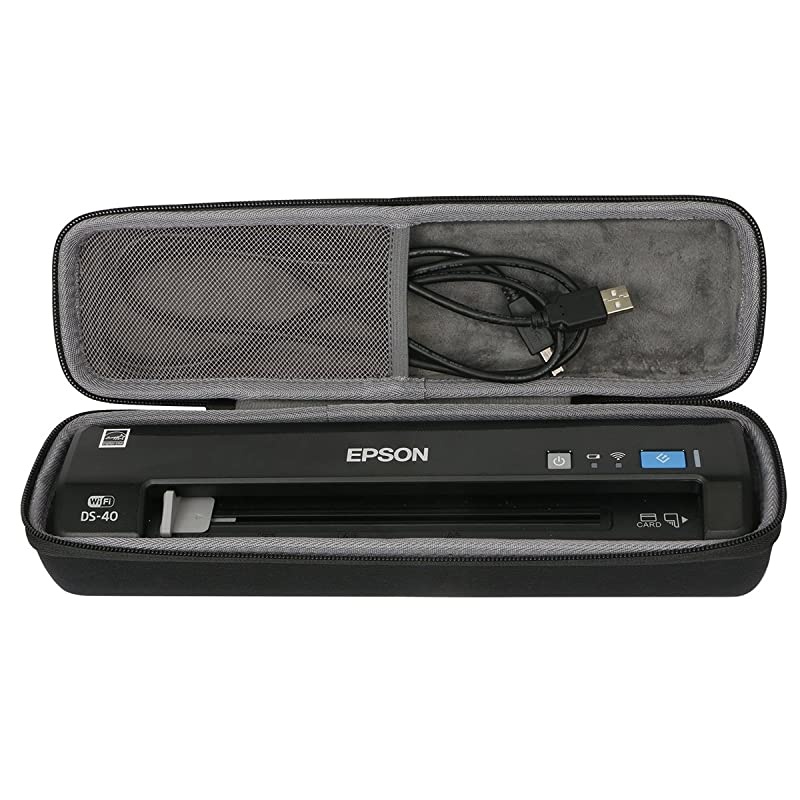Hard Travel Case for Epson Workforce DS-40 Wireless Portable Document Scanner by