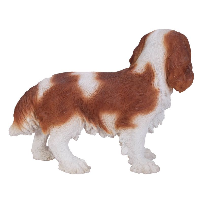 12" Polyresin Standing King Charles Spaniel Statue Brown/White - Hi-Line Gift