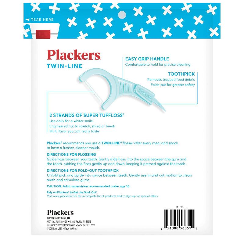 Plackers Twin Line Flosser - 160ct/4pk