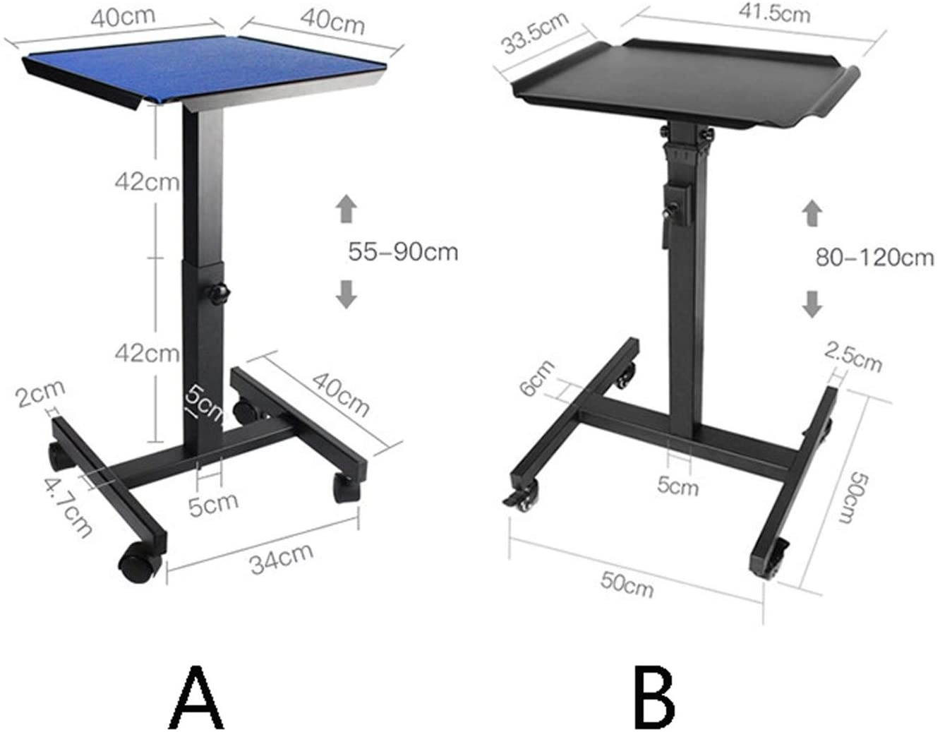 Versal Projector Ceiling Mount Black Mobile Projector and Laptop Stand, Rolling Cart with Tray, Heavy Duty, Multifunction Height Adjustable Laptop and Projector Presentation Trolley jector Bracket Des