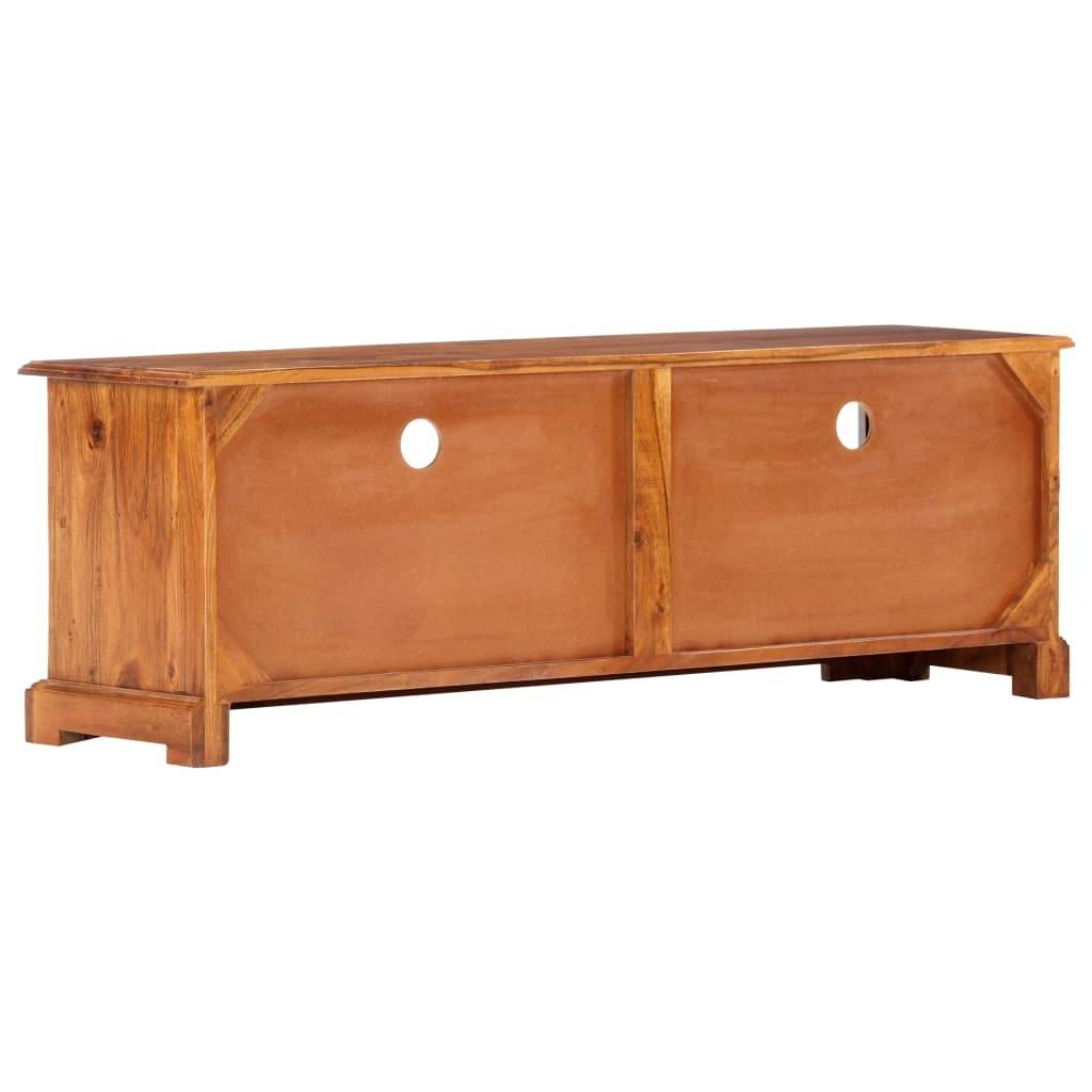 vidaXL Solid Acacia Wood TV Cabinet Sturdy Rustic 47.2" TV Drawer Stand Unit