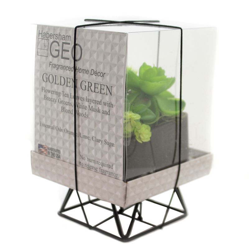 Habersham Candles 6.25" Magneta Glow Geo W/Stand Flameless  -  Flameless Candles