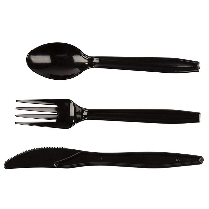 Blue Panda 144 Piece Full Moon Halloween Disposable Party Supplies Serves 24 - Plate, Napkin, Cup & Cutlery