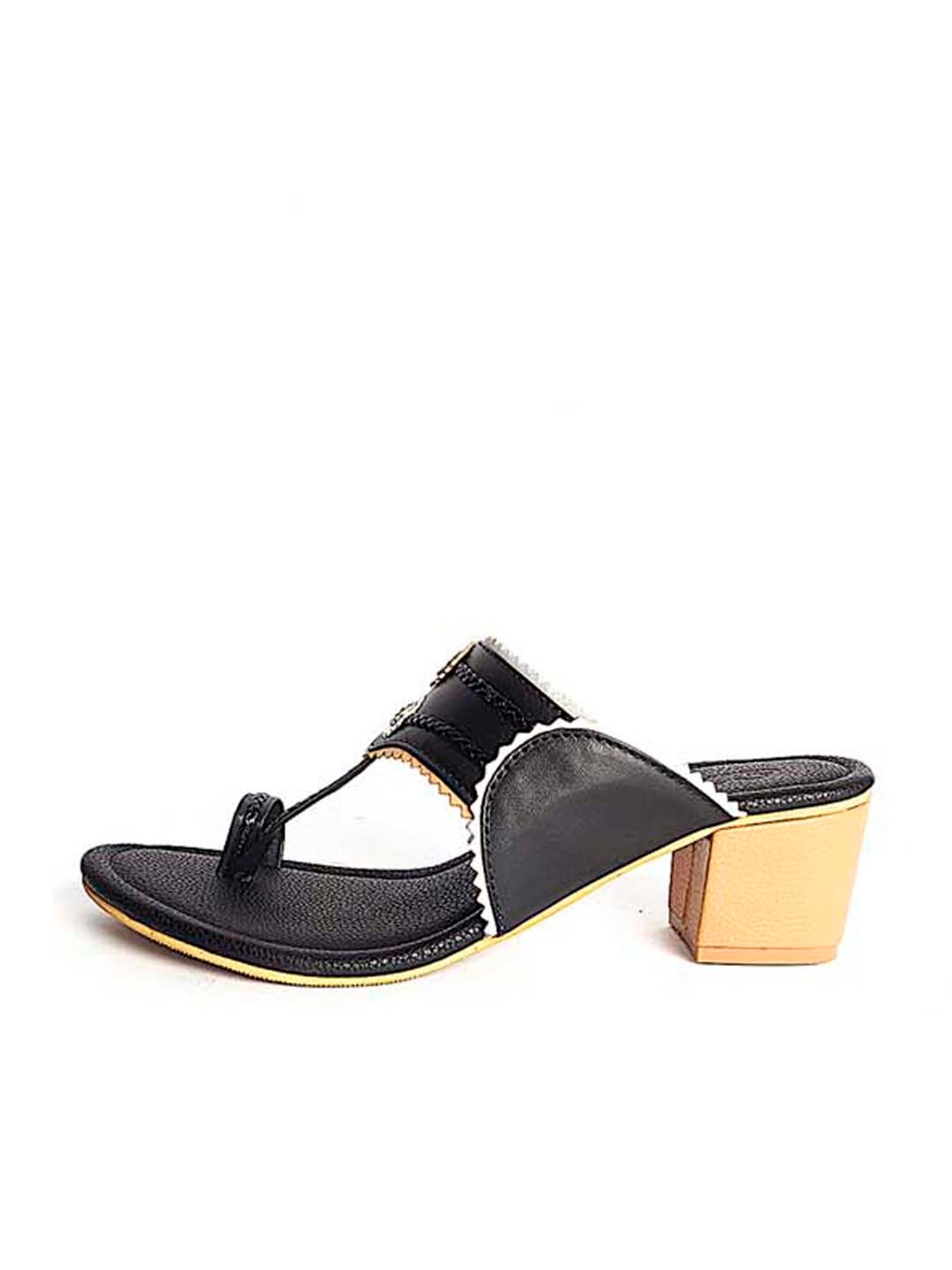 Sole House Women's Black Toe Ring Sandals