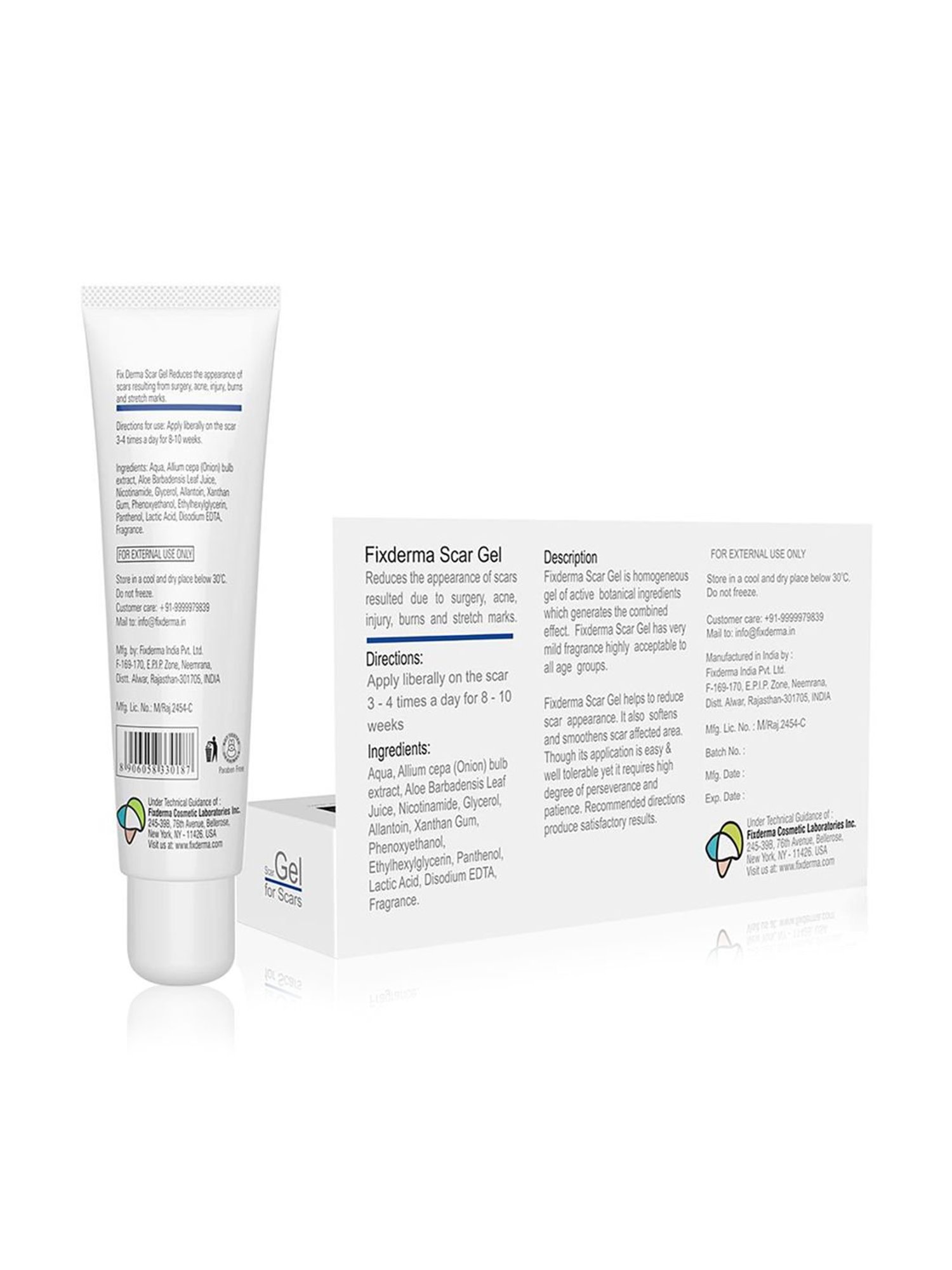 Fixderma Scar Gel, Reduces Acne Scars, Surgery Scars, Injury Scars, Burn Scars, Keloid Scars - 15 ml