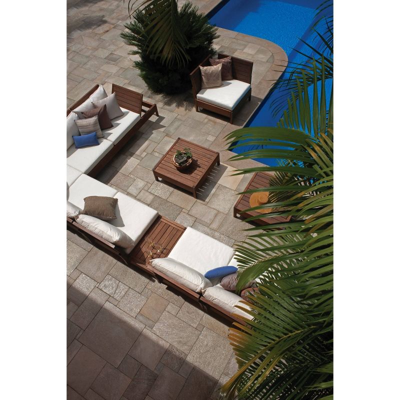 2pc Grass Eucalyptus Wood Outdoor Seating Set - Alaterre Furniture