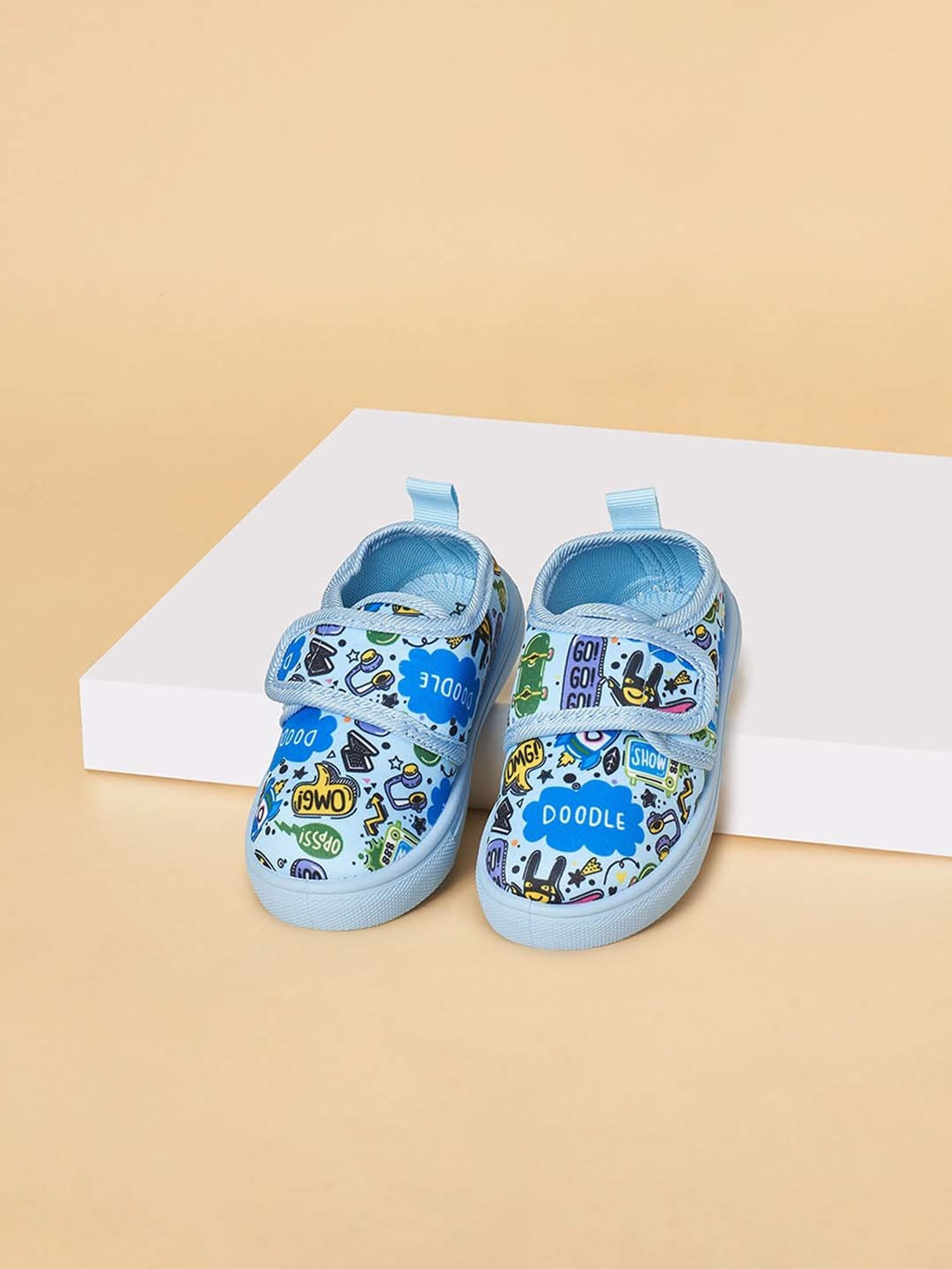 Pantaloons Baby Powder Blue Velcro Shoes