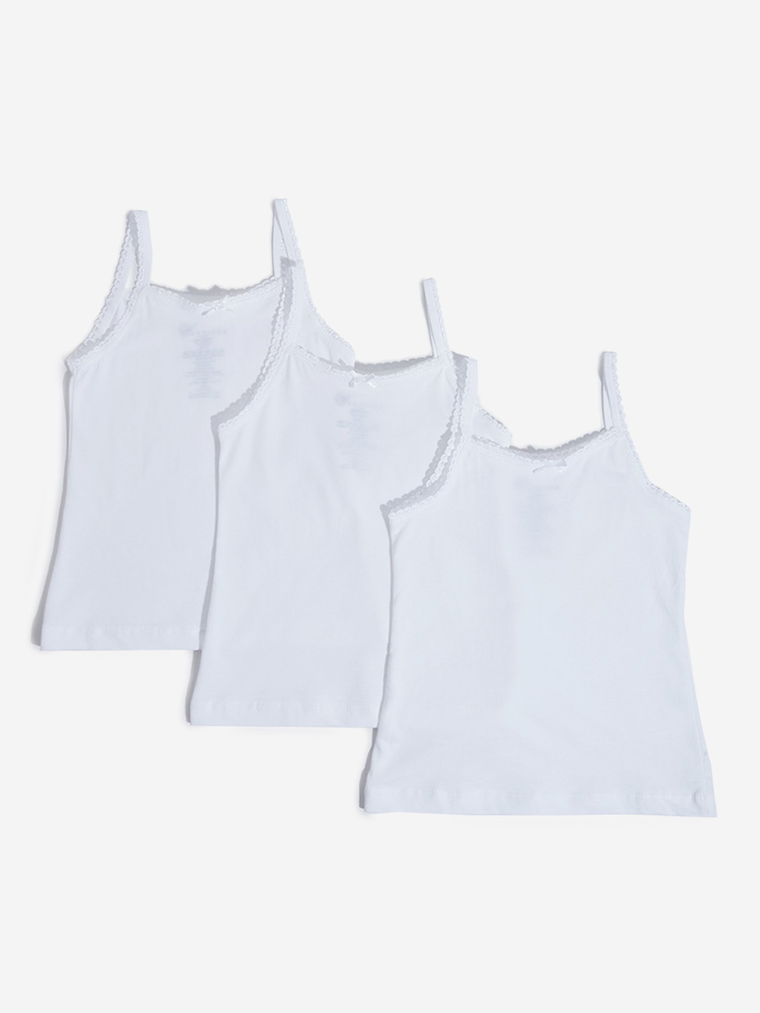 Kiddopanti Kids Black & Pink Solid Camisole (Pack Of 2)