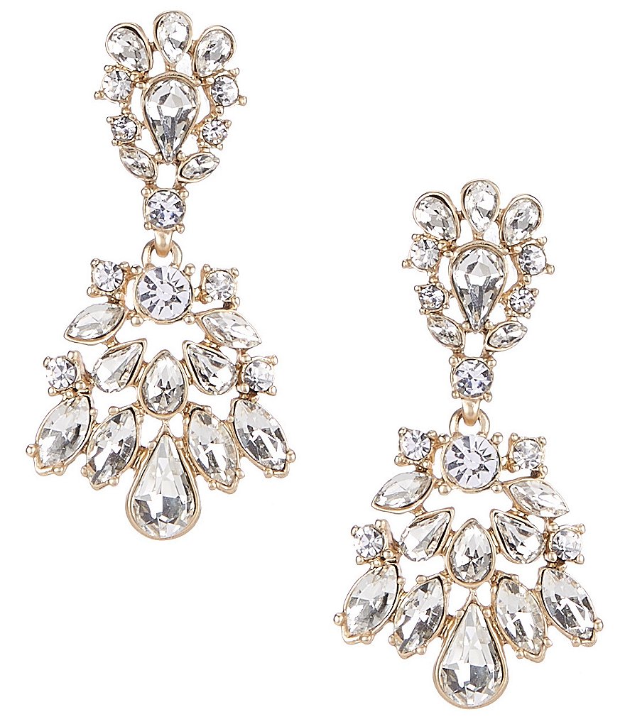 Gemma Layne Faceted Stone Drop Statement Earrings